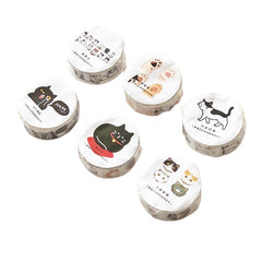 Creative Cat & Paper Tape Decorative Tape Girl Collage Basic Journal