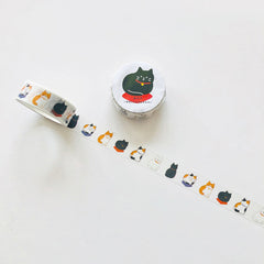 Creative Cat & Paper Tape Decorative Tape Girl Collage Basic Journal
