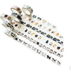 Creative Cat & Paper Tape Decorative Tape Girl Collage Basic Journal