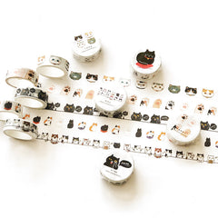 Creative Cat & Paper Tape Decorative Tape Girl Collage Basic Journal