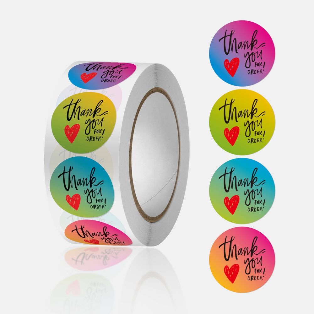 500pcs Thank You Stickers Roll for Small Business