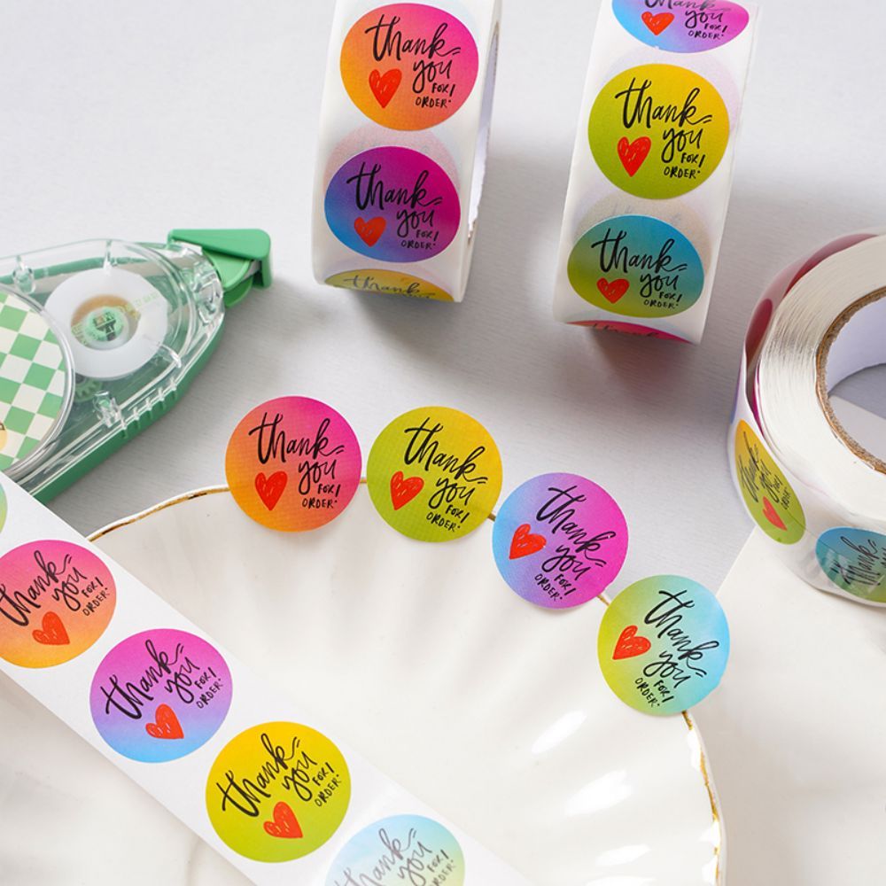 500pcs Thank You Stickers Roll for Small Business