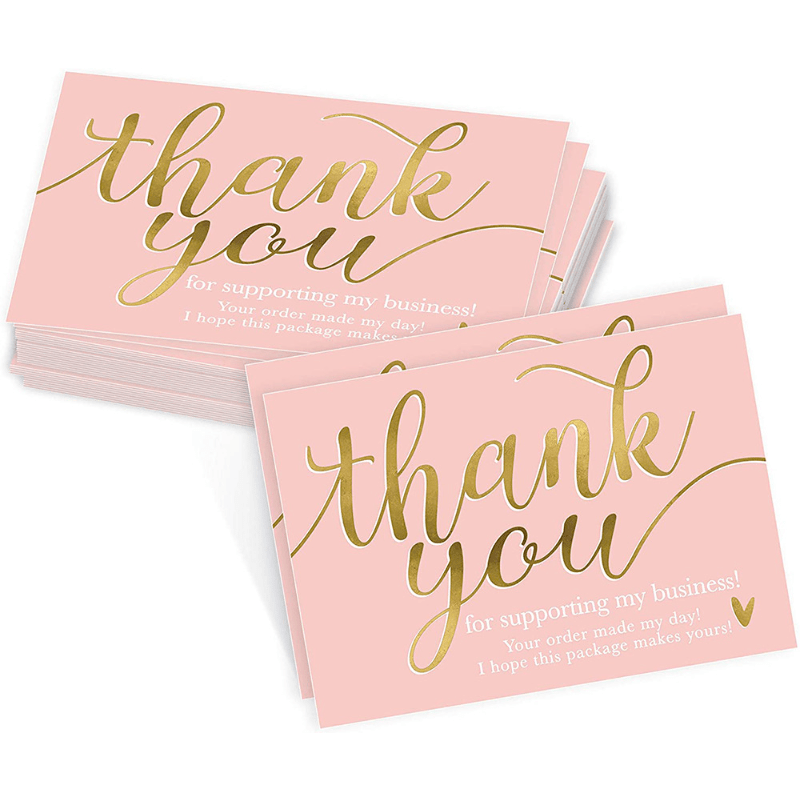 50 Thank You For Supporting My Small Business Cards 8.89x5