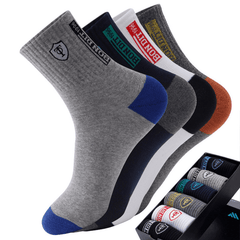 5 Pairs Men's Sweat Absorbing Sport Socks - Running Training