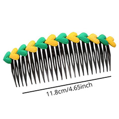 Heart Flowers Decor Comb Hair Artifact Hair Comb Girls Hair Accessories