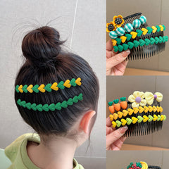Heart Flowers Decor Comb Hair Artifact Hair Comb Girls Hair Accessories