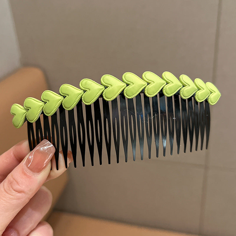 Heart Flowers Decor Comb Hair Artifact Hair Comb Girls Hair Accessories