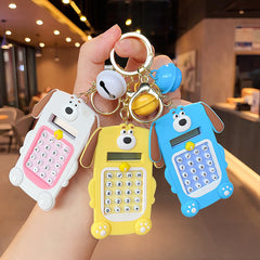 Animal Panda Pig Maze Calculator Keychain Boys