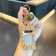 Animal Panda Pig Maze Calculator Keychain Boys