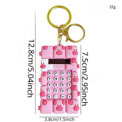 Animal Panda Pig Maze Calculator Keychain Boys