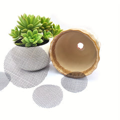 10pcs Flower Pot Hole Mesh Pad Round Drainage Screens Prevent Soil Loss