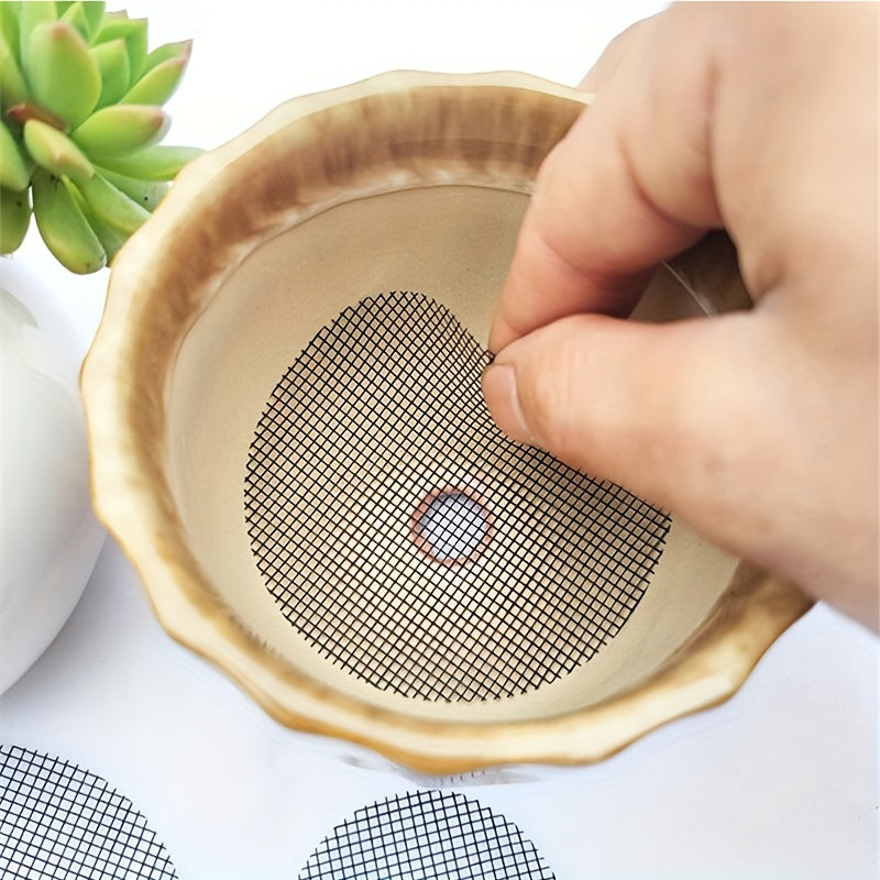 10pcs Flower Pot Hole Mesh Pad Round Drainage Screens Prevent Soil Loss