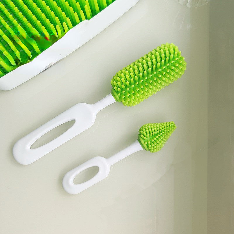 Baby Bottle Brush & Pacifier Set with Drying Rack