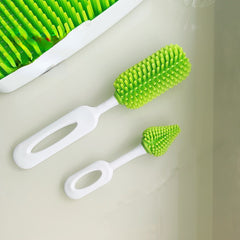 Baby Bottle Brush & Pacifier Set with Drying Rack