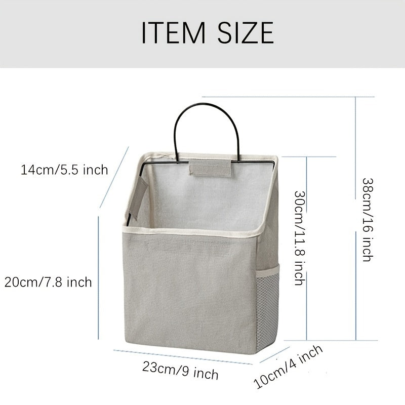 Wall Mounted Tabletop Storage Bag with Hooks & Mobile Phone Holder