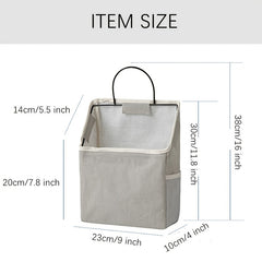 Wall Mounted Tabletop Storage Bag with Hooks & Mobile Phone Holder