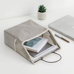 Wall Mounted Tabletop Storage Bag with Hooks & Mobile Phone Holder