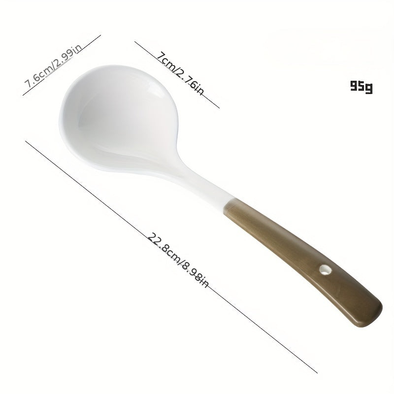 Ceramic Spoon Long Handle Rice Porcelain Coffee Spoon