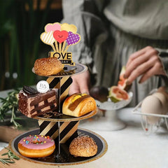 3 Tier Cake Stand Dessert Display Birthday Cupcake Party Decorations