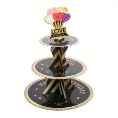 3 Tier Cake Stand Dessert Display Birthday Cupcake Party Decorations