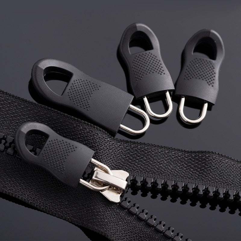 12pcs Detachable Zipper Pull Alloy Rubber Zipper Pull Clothing Accessories