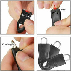 12pcs Detachable Zipper Pull Alloy Rubber Zipper Pull Clothing Accessories