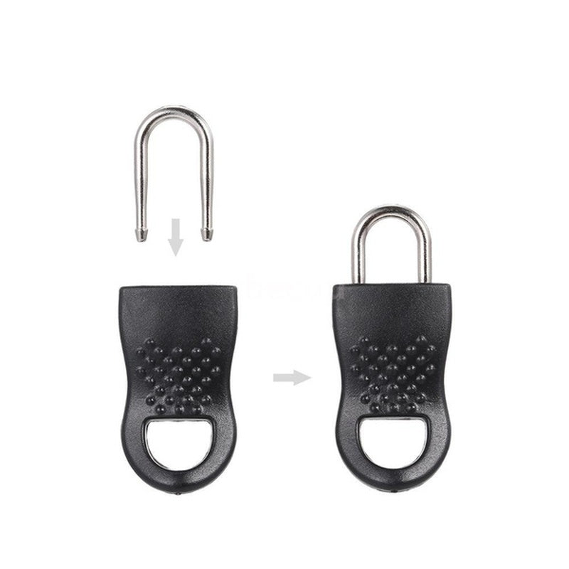 12pcs Detachable Zipper Pull Alloy Rubber Zipper Pull Clothing Accessories