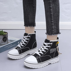 Women's Platform Canvas High Top Shoes Comfortable Plush Lined