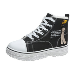 Women's Platform Canvas High Top Shoes Comfortable Plush Lined