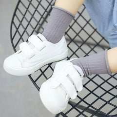 10pairs Kids Casual Plain Socks Comfy Crew Socks For 0-10yrs