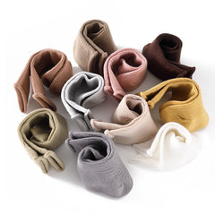 10pairs Kids Casual Plain Socks Comfy Crew Socks For 0-10yrs