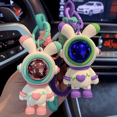 Space Rabbit Car Keychain For Men Year Of The Rabbit Little Rabbit Pendant