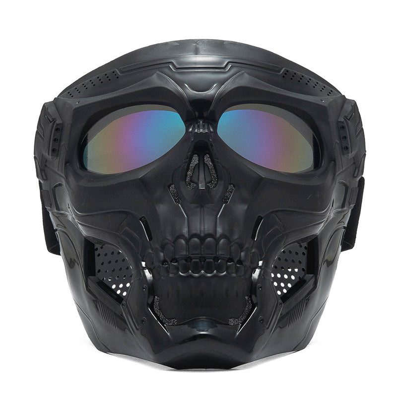 Skeleton Motorcycle Full Face Mask Windproof Helmet Mask
