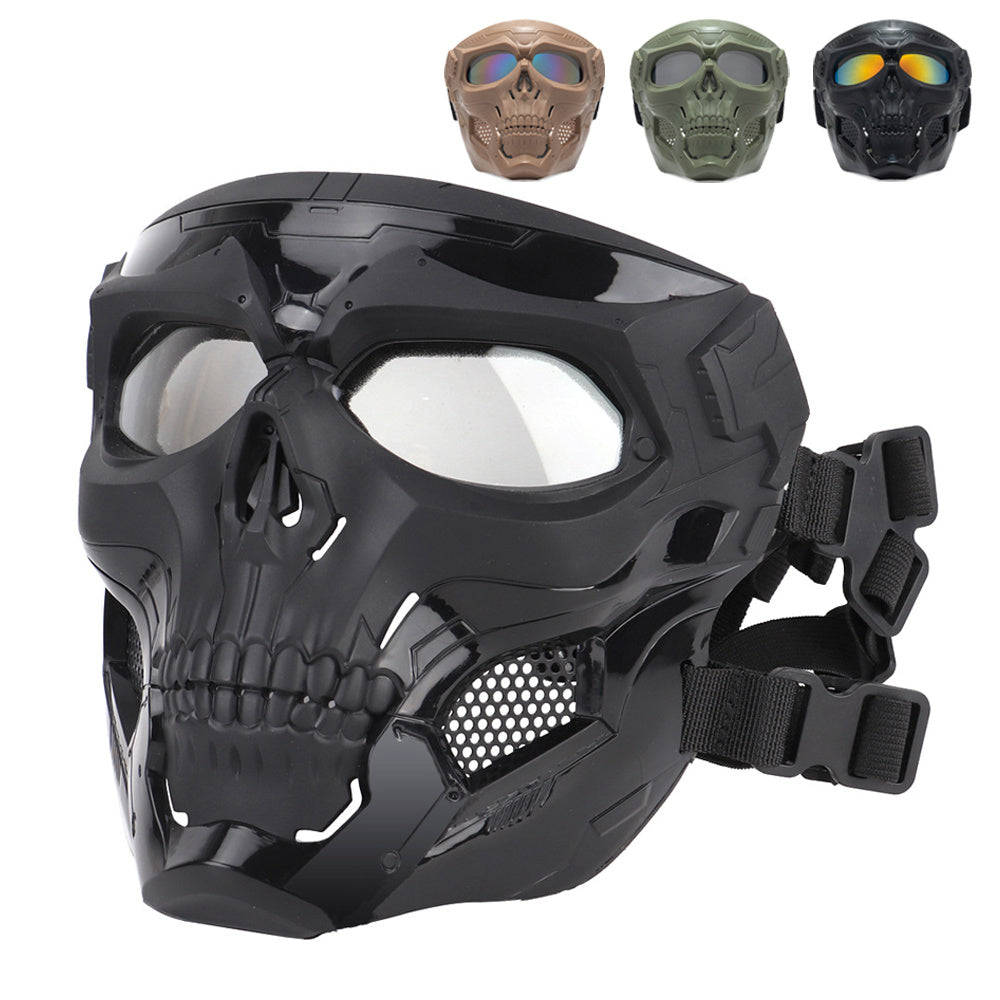 Skeleton Motorcycle Full Face Mask Windproof Helmet Mask