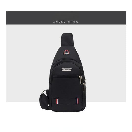 Men's Chest Bag With Earphone Hole Travel Shoulder Bag