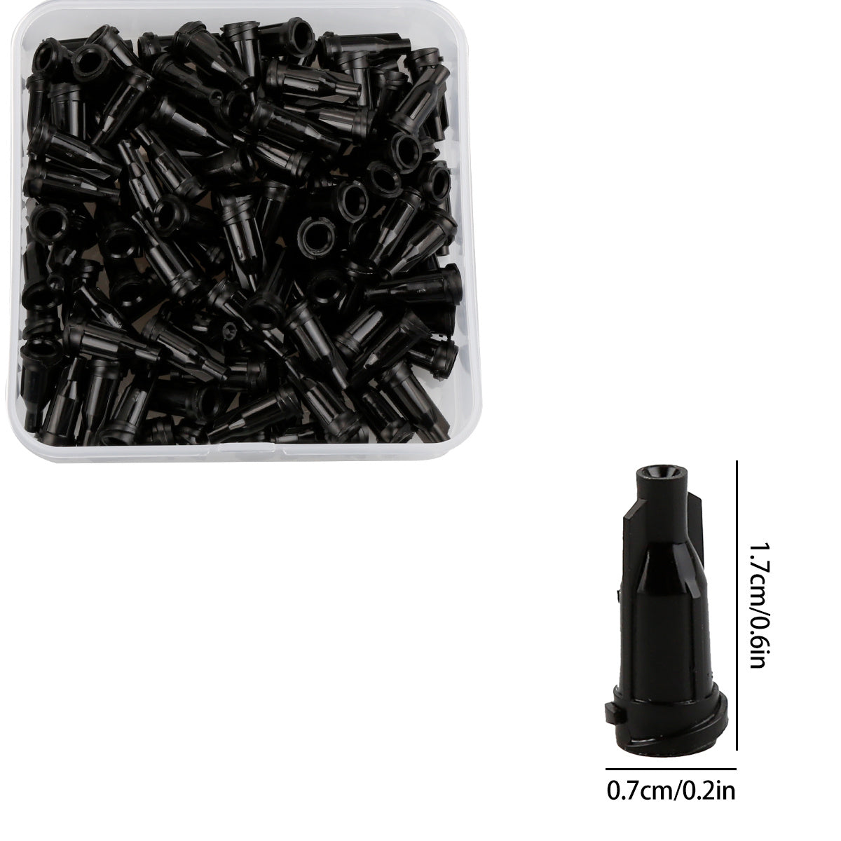 100pcs Luer Lock Syringe Tip Caps Dispensing Needle Tip Cap