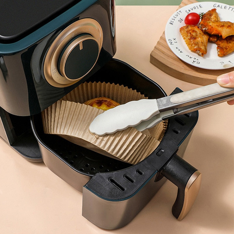 50pcs Disposable Air Fryer Liner Absorbent Paper Baking Accessory
