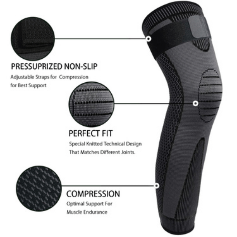 2pcs High Elastic Long Knee Pads for Sports - Basketball Running
