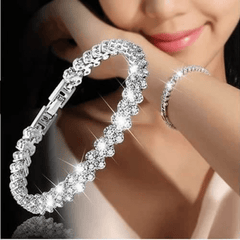 Heart Shape Zircon Crystal Bracelet for Girls