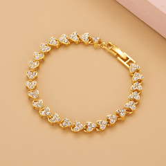 Heart Shape Zircon Crystal Bracelet for Girls
