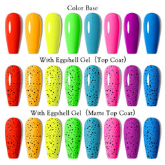 8 Colors Summer Hot Pink Bright Yellow Gel Nail Polish Set