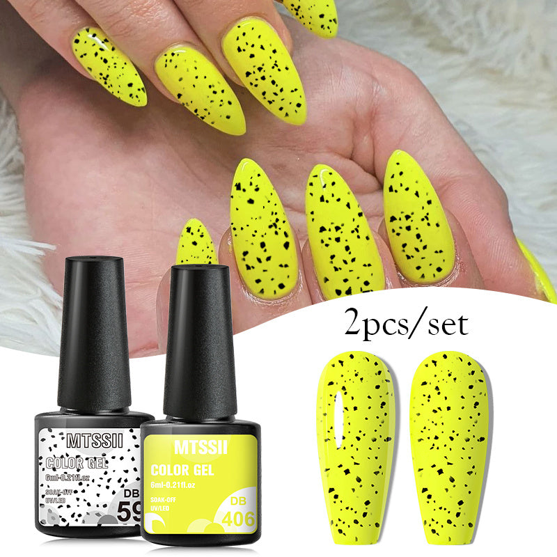 8 Colors Summer Hot Pink Bright Yellow Gel Nail Polish Set