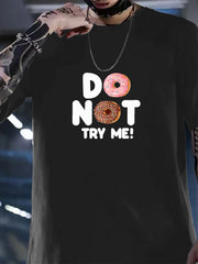 Men's Donut Graphic T-shirt Mid Stretch Tee Outdoor Clothing