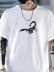 Men's Scorpion Graphic T shirt Casual Mid Stretch Breathable Tee