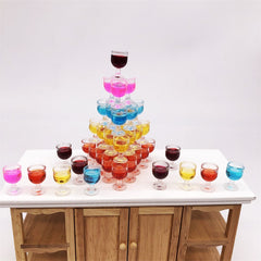 5pcs Red Wine Glass Cocktail Play 1 12 Mini Dollhouse Furniture Pocket Mini Kitc