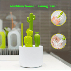 4pcs Cactus Cleaning Brush Set Cup Straw Baby Bottle Pacifier Brush