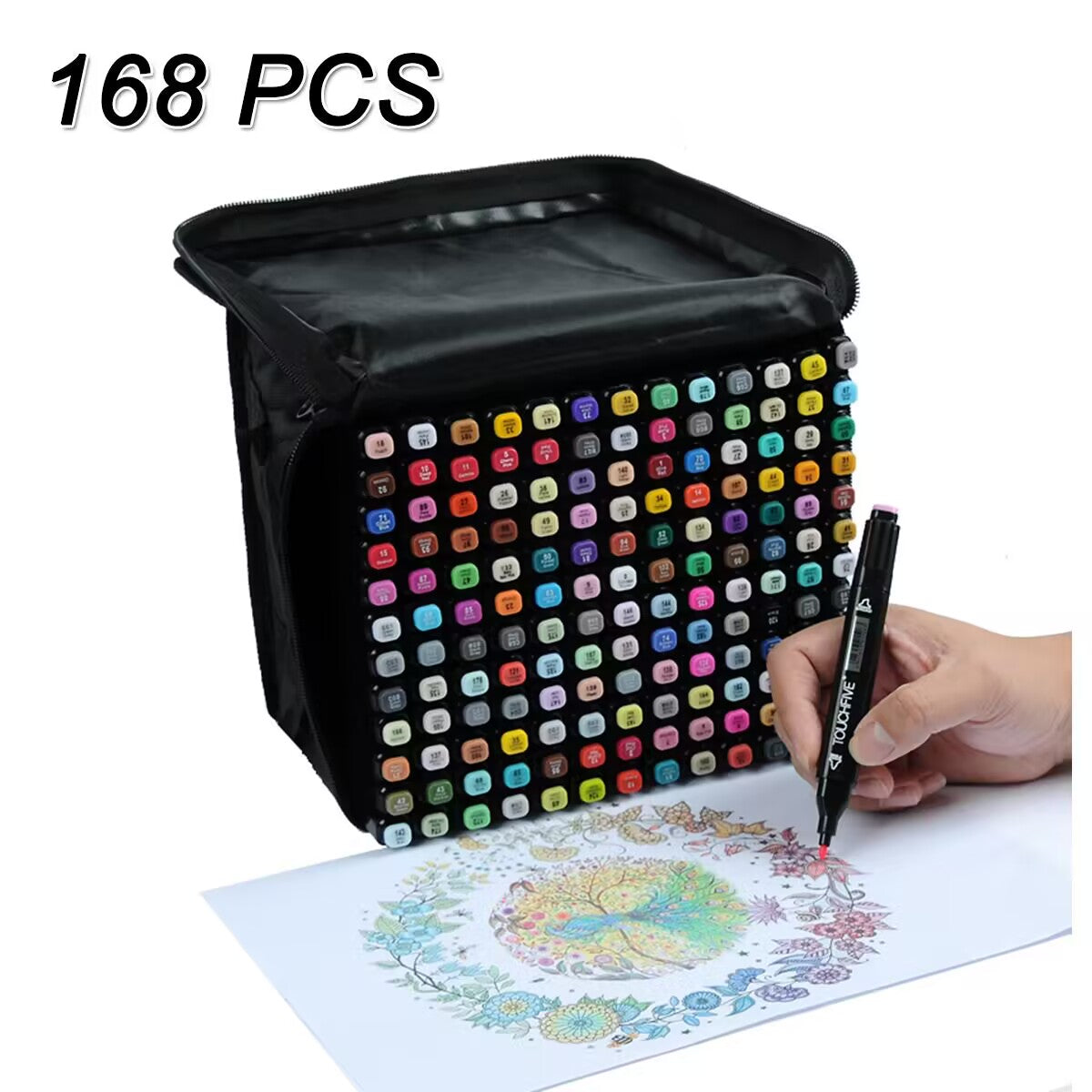 12 262pcs Brush Art Marker Set Double Tipped Sketch Marker
