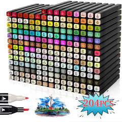 12 262pcs Brush Art Marker Set Double Tipped Sketch Marker