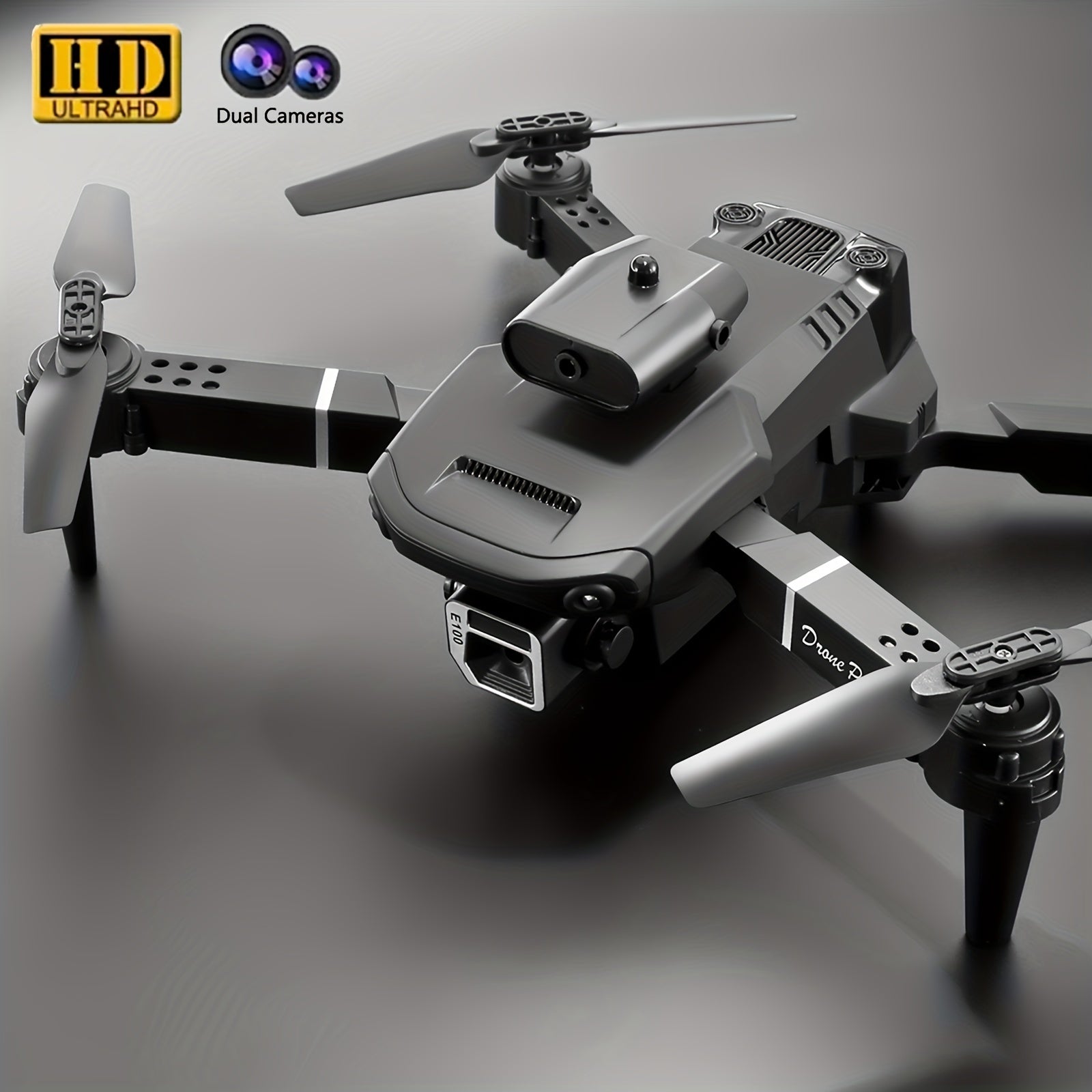 E100 Drone 4 Sided Obstacle Avoidance Dual Camera One Key Takeoff Landing