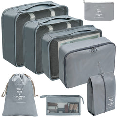 11 Pcs Travel Luggage Bag Set Solid Packaging Cubes Dustproof Storage Bags
